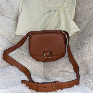 J.Crew Rider Saddle Brown Leather Cross Body Bag